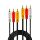 Premium Audio-Video-Kabel,  3x RCA (Cinch) Stecker / Stecker, 1m