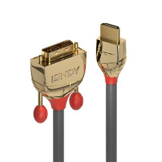 2m HDMI an DVI Kabel, Gold Line