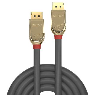 1m DisplayPort 1.4 Kabel, Gold Line (Lindy 36291)