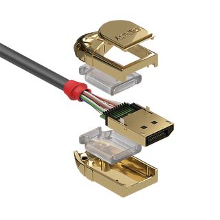 2m DisplayPort 1.4 Kabel, Gold Line (Lindy 36292)