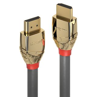 2m High Speed HDMI Kabel, Gold Line (Lindy 37862)