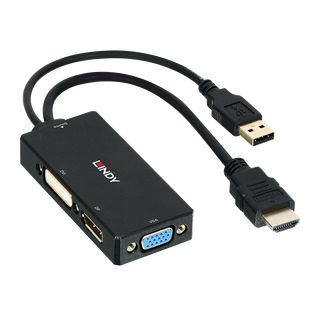 HDMI auf DisplayPort, DVI & VGA Konverter (Lindy 38182)