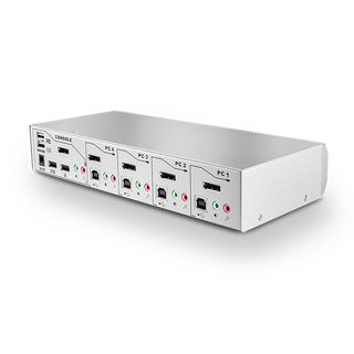 4 Port DisplayPort 1.2, USB 2.0 & Audio KVM Switch Pro (Lindy 39305)