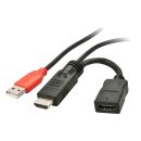HDMI 1.4  M/F Stromeinspeisungsadapter mit USB Typ A...