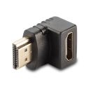 HDMI-Adapter, Stecker an Kupplung, 90° abgewinkelt...