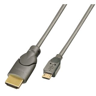 MHL an HDMI Anschlusskabel, 0,5m (Lindy 41565)
