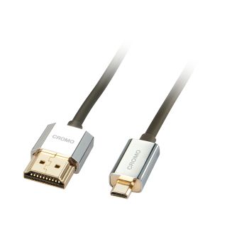 CROMO® Slim High-Speed-HDMI®-Kabel mit Ethernet, Typ A/D, 0,5m