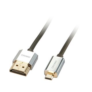 CROMO Slim High-Speed-HDMI-Kabel mit Ethernet, Typ A/D, 1m (Lindy 41681)