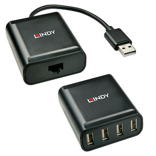 60m 4 Port USB 2.0 Cat.5 Extender (Lindy 42679)
