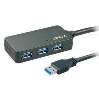 10m USB 3.0 Aktivverlngerungshub Pro (Lindy 43159)