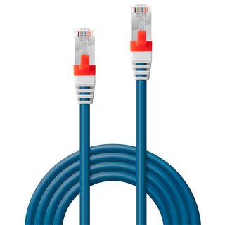 0.5m Cat.6A S/FTP LSZH Netzwerkkabel, blau (Lindy 45373)