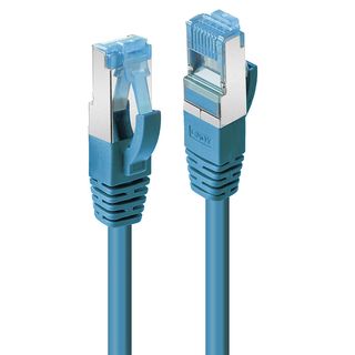 0.5m Cat.6A S/FTP LSZH Netzwerkkabel, blau (Lindy 47146)