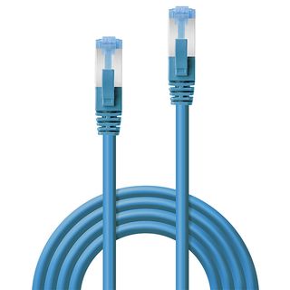 0.5m Cat.6A S/FTP LSZH Netzwerkkabel, blau (Lindy 47146)