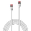 2m Cat.6 U/FTP  Flachband-Netzwerkkabel, weiß