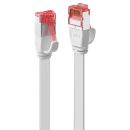 5m Cat.6 U/FTP  Flachband-Netzwerkkabel, weiß
