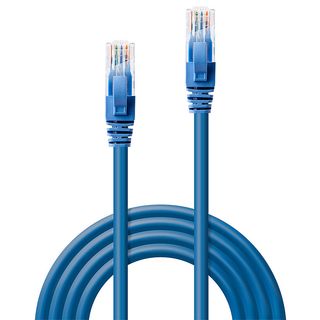 0.5m Cat.6 U/UTP Netzwerkkabel, blau (Lindy 48016)