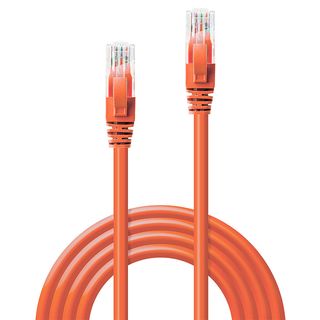 1m Cat.6 U/UTP Netzwerkkabel, orange (Lindy 48107)