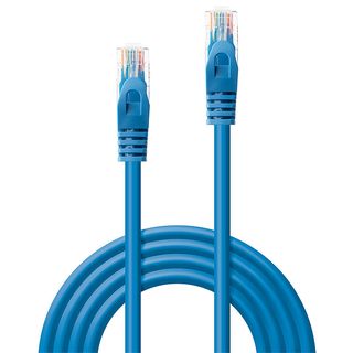 0.3m Cat.6 U/UTP Netzwerkkabel, blau (Lindy 48170)