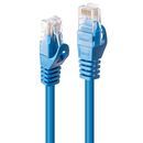 1m Cat.6 U/UTP Netzwerkkabel, blau (Lindy 48172)