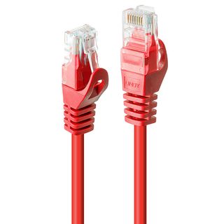 0.3m Cat.6 U/UTP Netzwerkkabel, rot (Lindy 48180)
