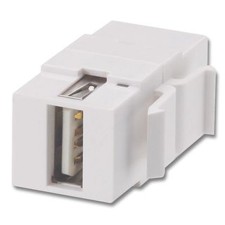 USB Typ A/B Doppelkupplungs-Keystone für Wanddosen (Lindy 60555)