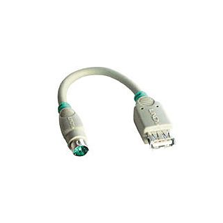 USB-PS/2 - Maus- oder Tastaturadapterkabel, ca. 15cm (Lindy 70002)