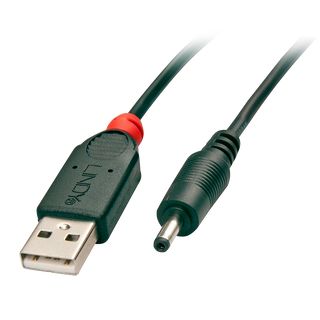 Adapterkabel USB A 3,5/1,35mm DC-Hohlstecker (Lindy 70266)