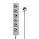 6-fach Schuko Steckdosenleiste, Weiß