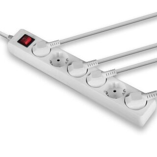 6-fach Schuko Steckdosenleiste mit Schalter