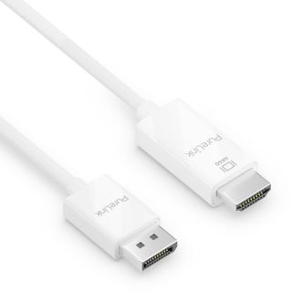 Premium Aktives 4K DisplayPort / HDMI Kabel ? 1,50m, wei