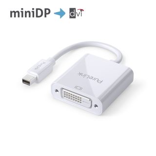 Premium Aktiver 2K mini DisplayPort / DVI Portsaver Adapter – weiß