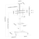PureMounts® TV Standfuß mobil - Single Display bis 70"
