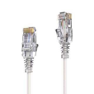 Premium Slim Cat.6 Patchkabel, RJ45, UTP, LSZH ? 0,25m, wei