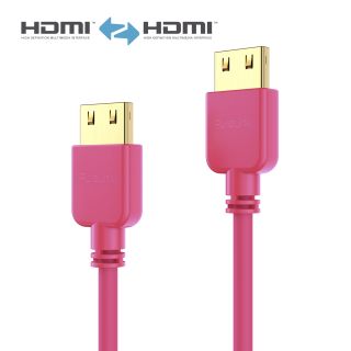 SuperThin 4K Premium High Speed HDMI Kabel ? 1,00m, magentarot