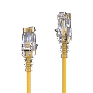 Premium Slim Cat.6 Patchkabel, RJ45, UTP, LSZH – 0,50m, gelb