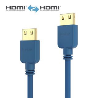 SuperThin 4K Premium High Speed HDMI Kabel ? 0,50m, blau