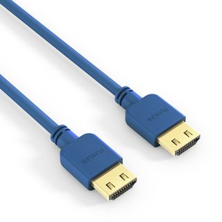 SuperThin 4K Premium High Speed HDMI Kabel ? 0,50m, blau