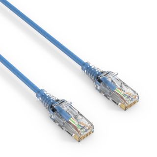 Premium Slim Cat.6 Patchkabel, RJ45, UTP, LSZH ? 2,00m, blau