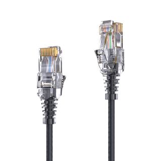 Premium Slim Cat.6 Patchkabel, RJ45, UTP, LSZH ? 2,00m, schwarz