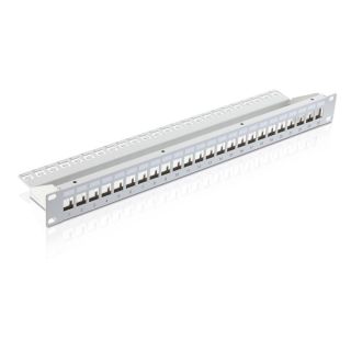 Premium 24 Port Keystone Patchpanel, 19? ? grau