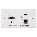 UHD 2x1 HDMI/VGA over HDBaseT Wallplate Scaler (EU...