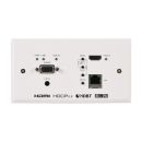 UHD 2x1 HDMI/VGA over HDBaseT Wallplate Scaler (EU...