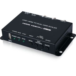 UHD+  HDMI to Dual HDMI Scaler - Cypress CPLUS-V2PEL