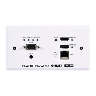 UHD+ 3×1 HDMI/VGA to HDBaseT Switcher with Event Automation (EU 2-Gang) - Cypress CH-2537TXWPEU