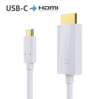 sonero USB-C auf HDMI Kabel - 1,00m - weiß