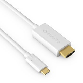 sonero USB-C auf HDMI Kabel - 1,00m - weiß