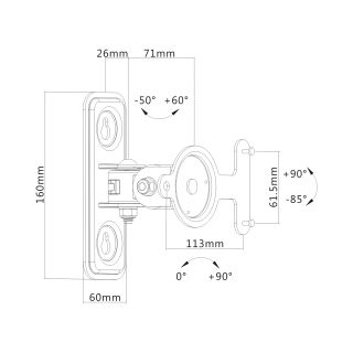 PureMounts Lautsprecher Halterung Play3, wei