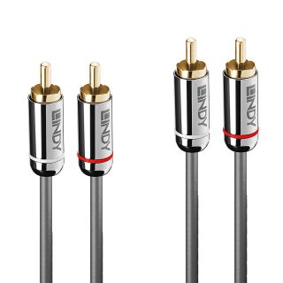 1m Dual Phono Audiokabel, Cromo Line