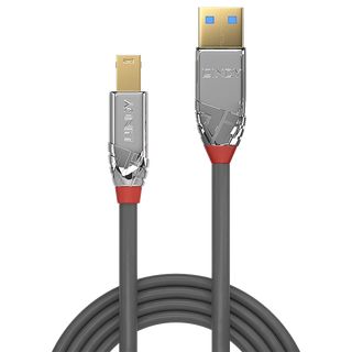 5m USB 3.0 Typ A an B Kabel, Cromo Line (Lindy 36664)