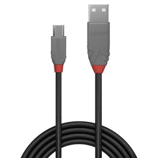 3m USB 2.0 Typ A an Micro-B Kabel, Anthra Line (Lindy 36734)